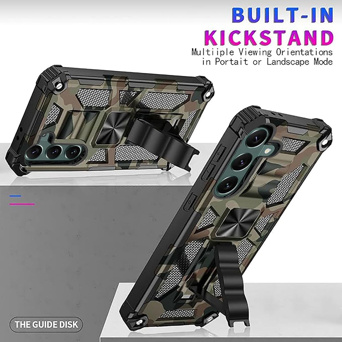 GENERICO - Carcasa para Samsung A07 Antigolpe Reforzada - Verde Camuflaje