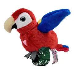 HAPPY YAPPERS - Peluche Repite Canta Aletea Loro Rojos