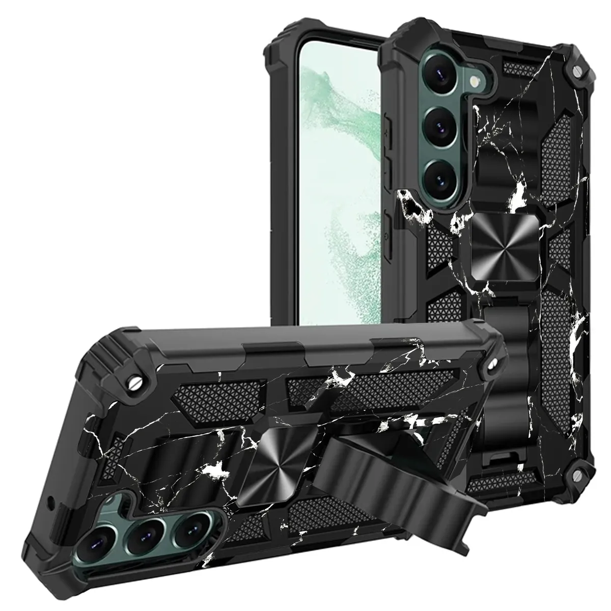 GENERICO - Carcasa para Samsung A56 5G Antigolpe Reforzada - Negro Camuflaje