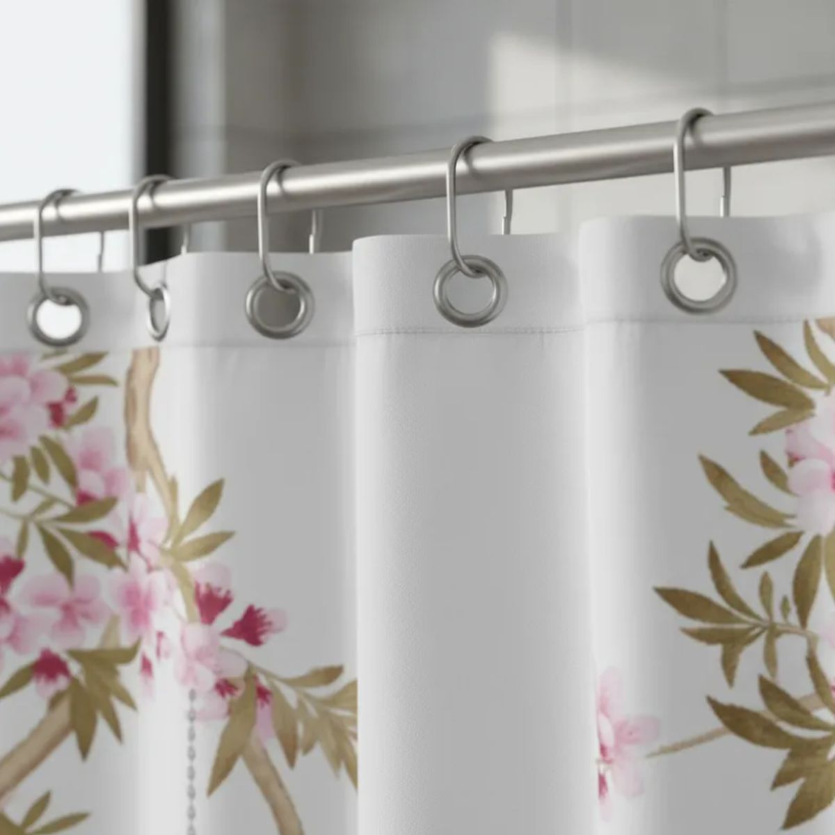 GENERICO - Cortina de Ducha con estampado jaula de pájaros