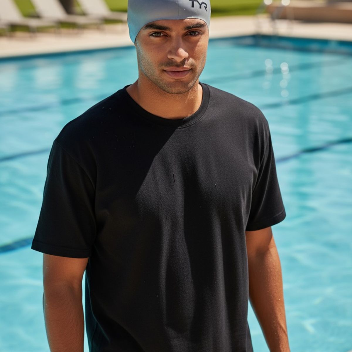 TYR - GORRO NATACION TYR SILICONA PLATEADO