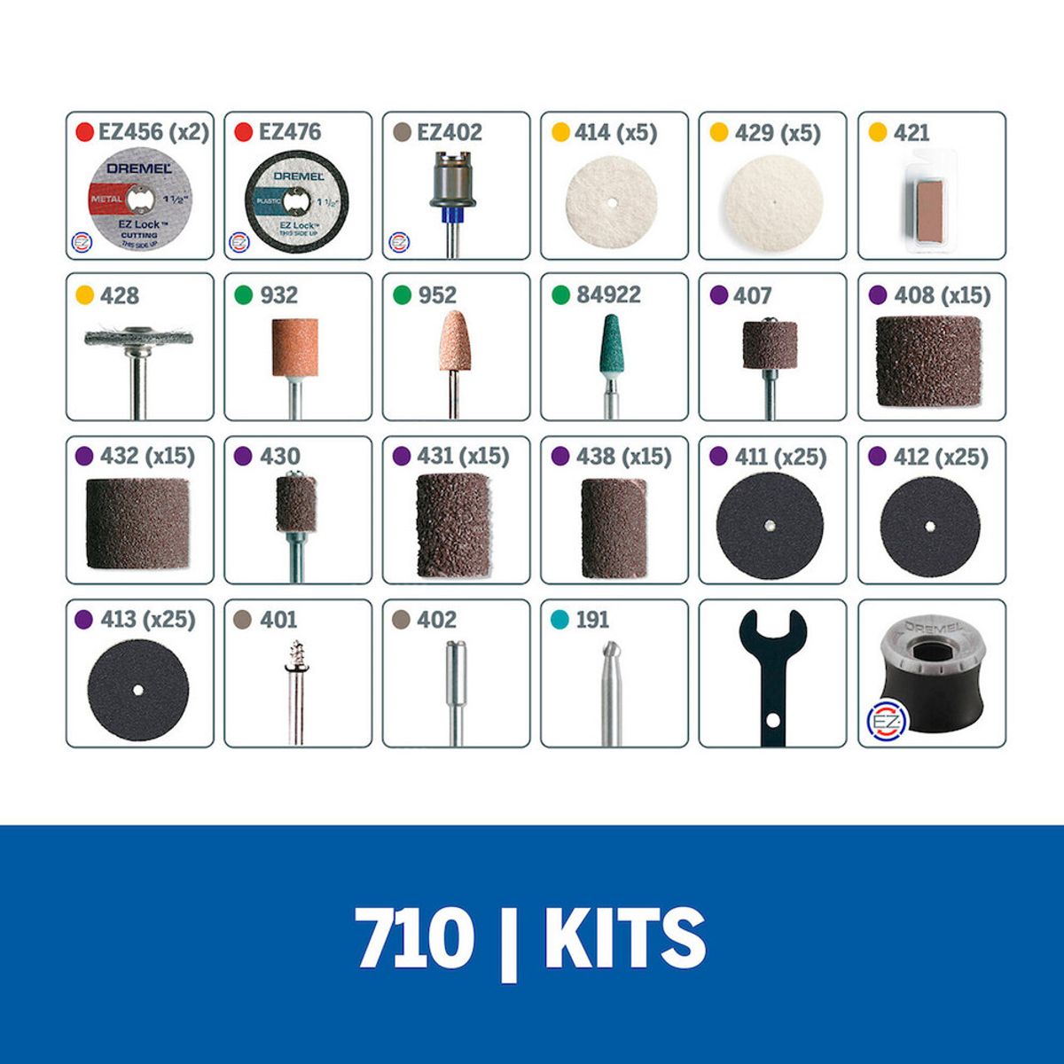 DREMEL - Set/kit de accesorios 160 piezas