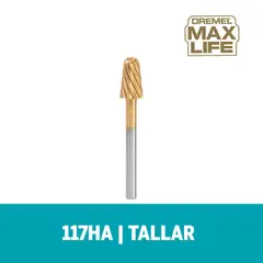 DREMEL - Fresa titanio punta redonda max life 117hp