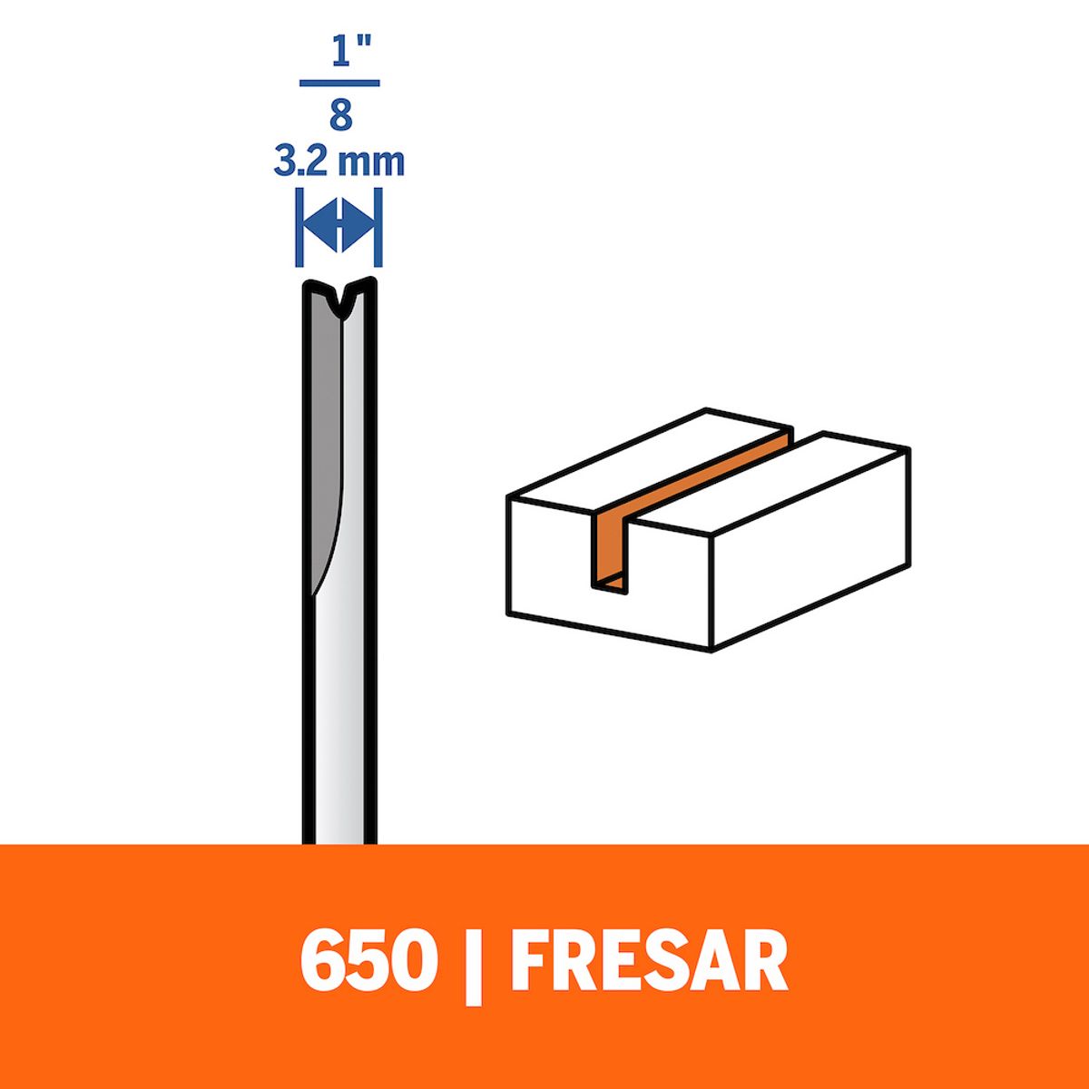 DREMEL - Fresa recta de 3,2mm