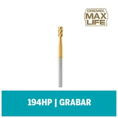 DREMEL - Fresa titanio punta cuadrada max life 194hp