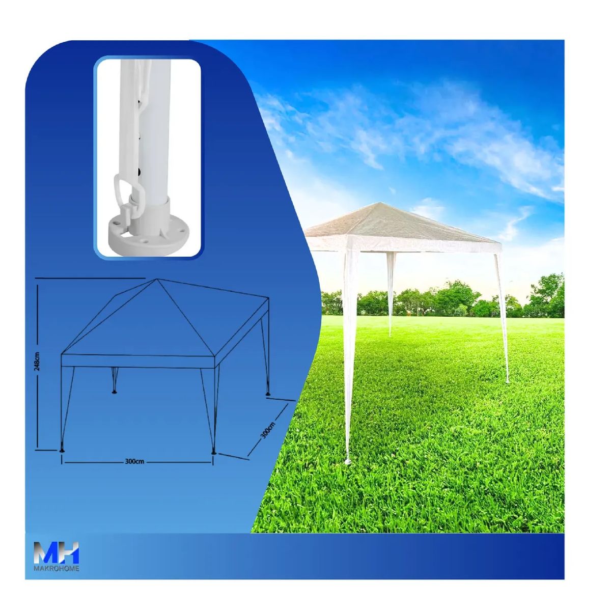 KALA - Toldo 3x3 Rafia Blanco Versatilidad Proteccion Para Exterior