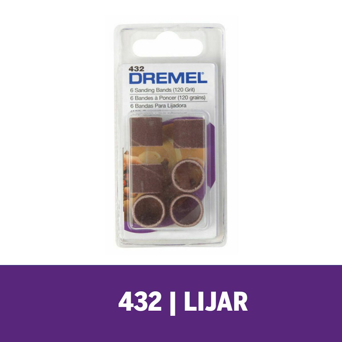DREMEL - Tubo de lija de 12,7mm grano medio