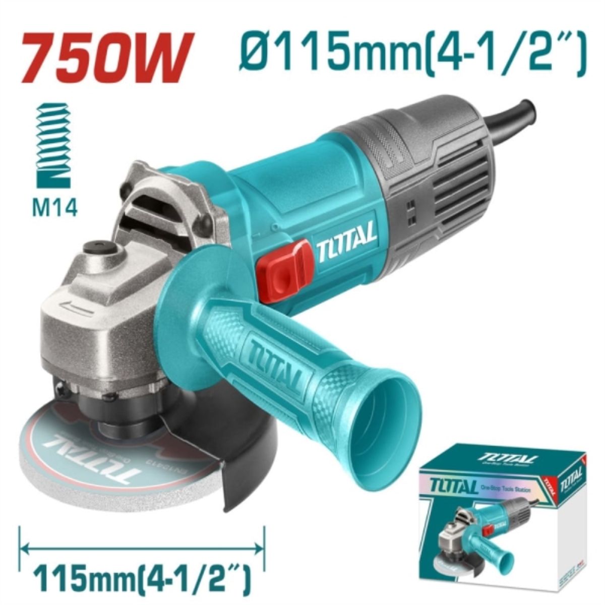 TOTAL - Esmeril angular 4 1/2" 750w tg10711556-7