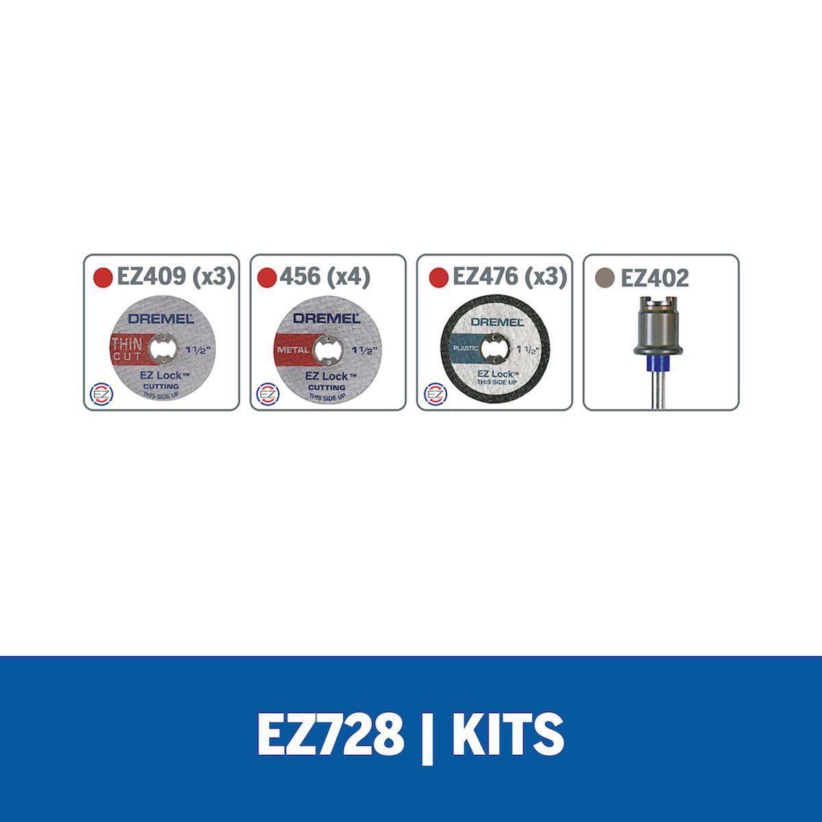 DREMEL - Set/kit de accesorios ez lock 11 piezas