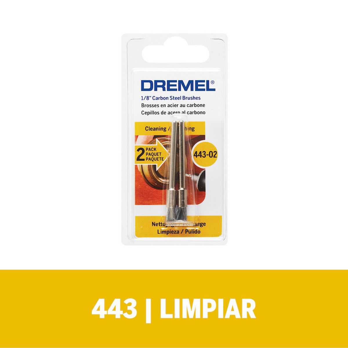 DREMEL - Cepillo de acero carbono de 3,2mm