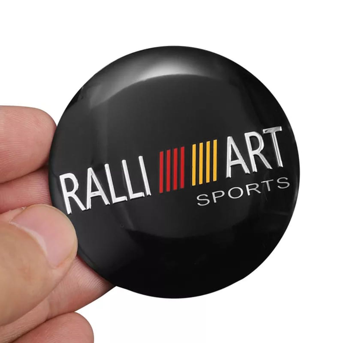 GENERICO - X4 Tapas centro de llantas de auto tunning RALLI ART NEGRO 56MM