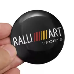 GENERICO - X4 Tapas centro de llantas de auto tunning RALLI ART NEGRO 60MM