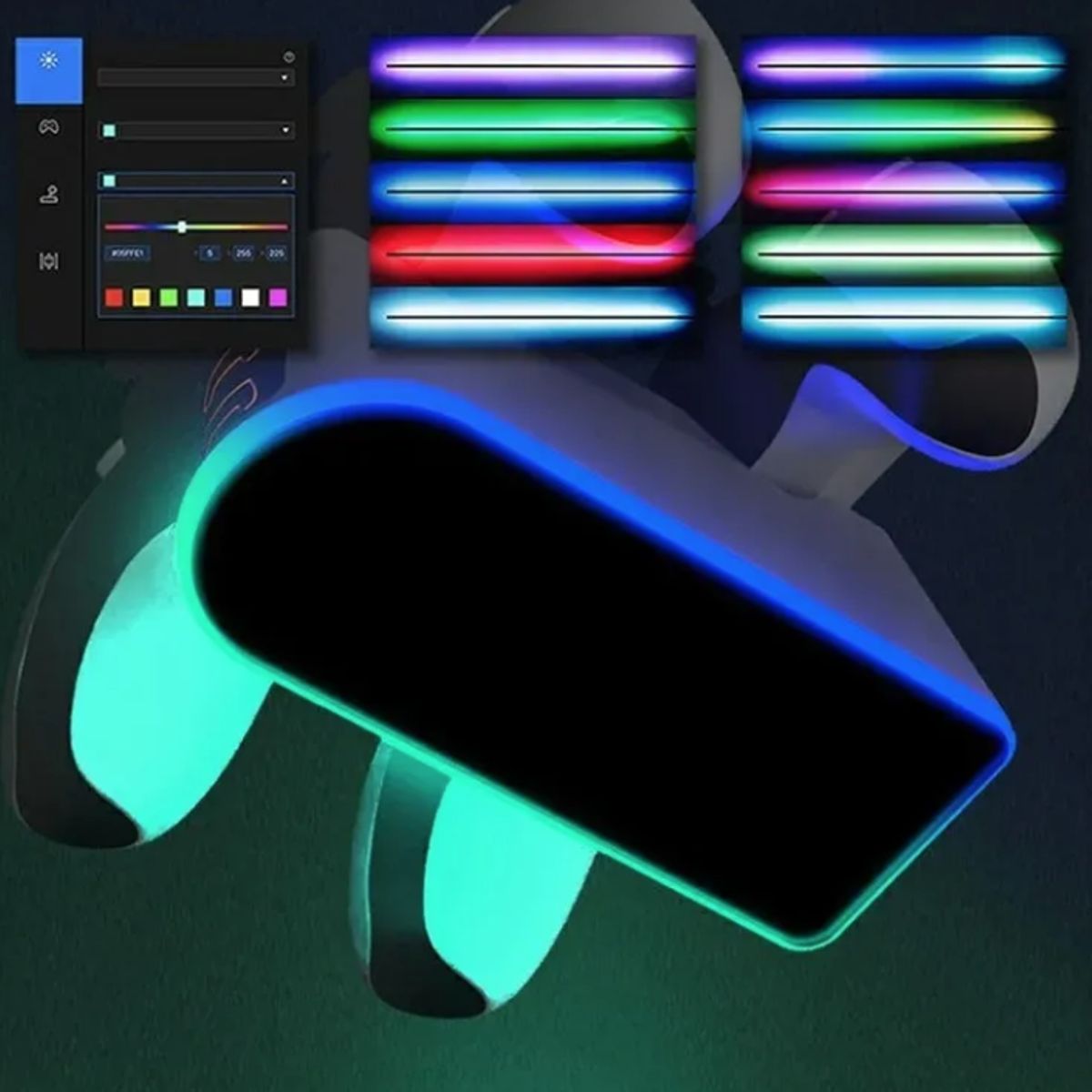 GENERICO - Estación De Carga Mando Joystick Para Control Ps5 Rgb - Blanco