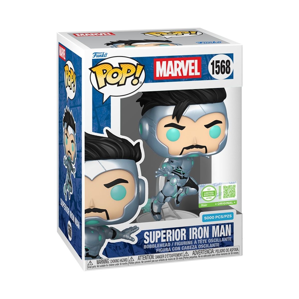 FUNKO - Funko Pop Marvel – Superior Iron Man 1568 + Protector UV