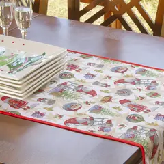 MASEL - Camino de mesa Lona española estampada Navidad Pascueros