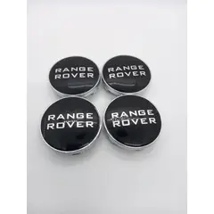 GENERICO - X4 Tapas centro de llantas de auto tunning RANGER ROVER NEGRO 60MM