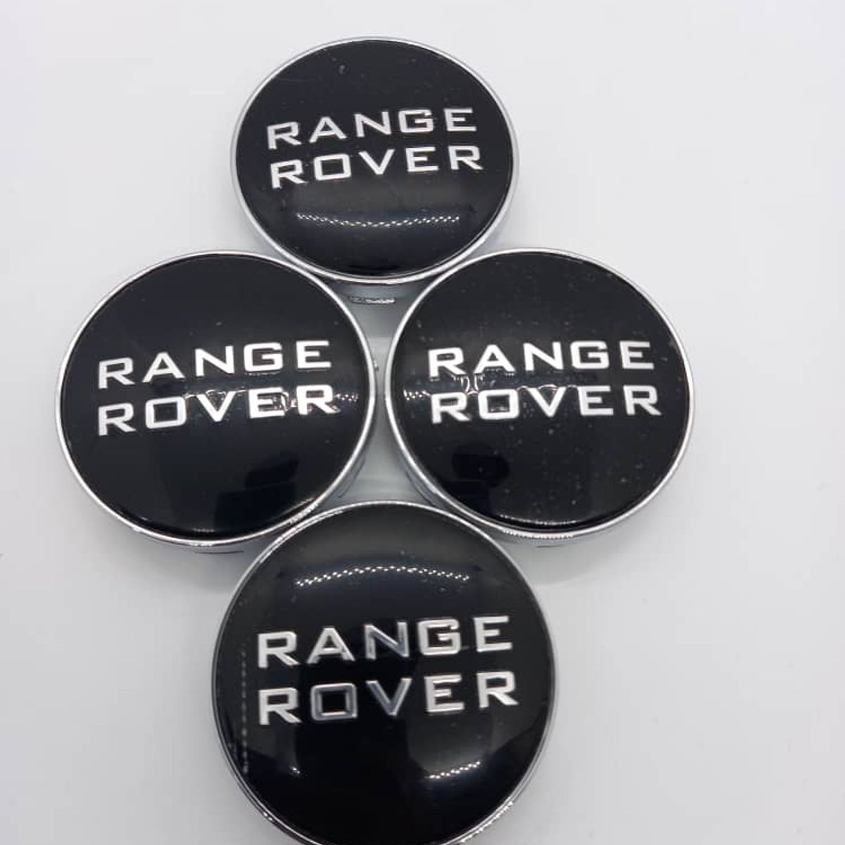 GENERICO - X4 Tapas centro de llantas de auto tunning RANGER ROVER NEGRO 60MM