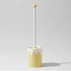 GENERICO - Cepillo de inodoro con cabezal de goma suave