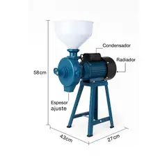GENERICO - Molino Electrico Disco Piedra Moledora De Granos y Choclo Seco