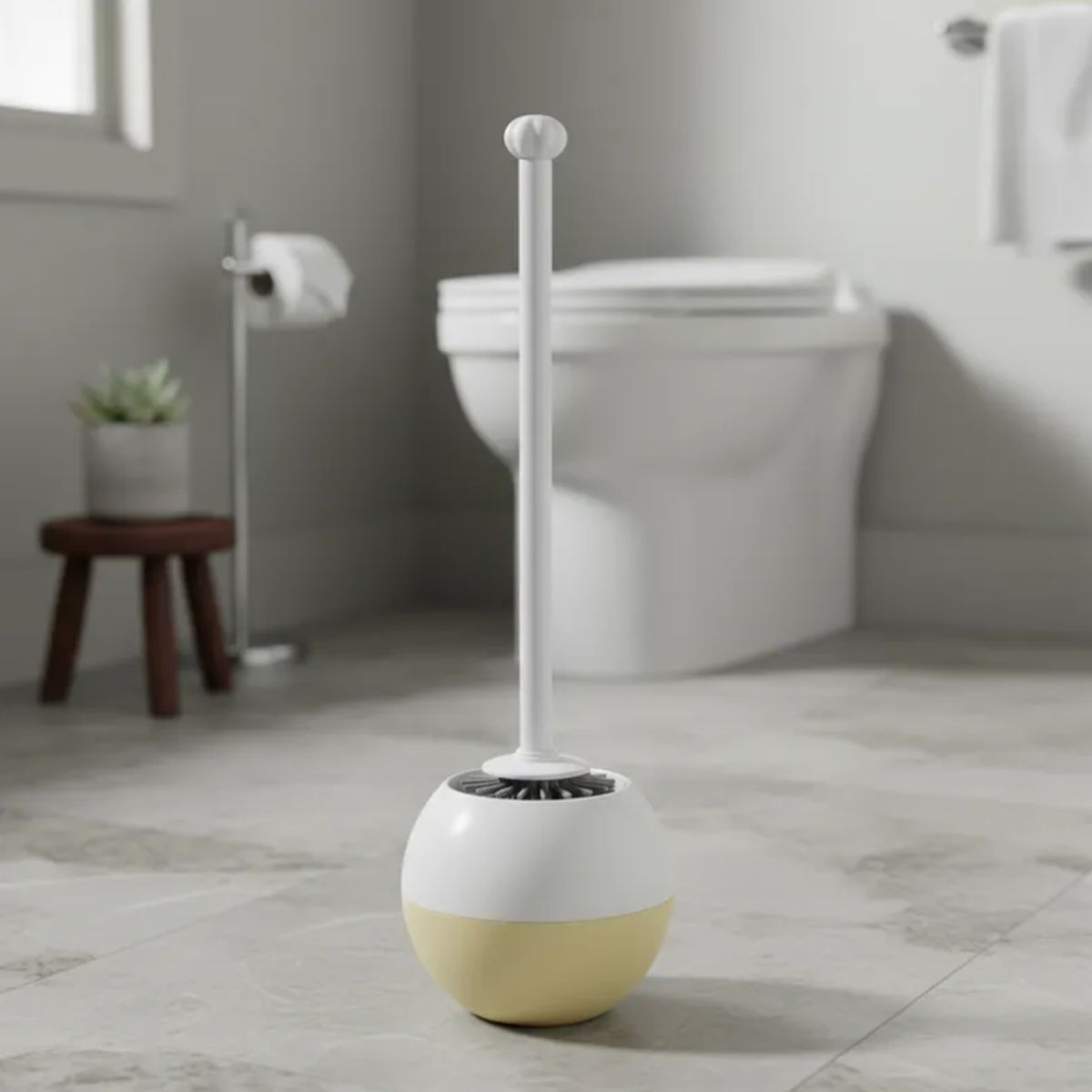 GENERICO - Cepillo de inodoro con cabezal de goma Suave