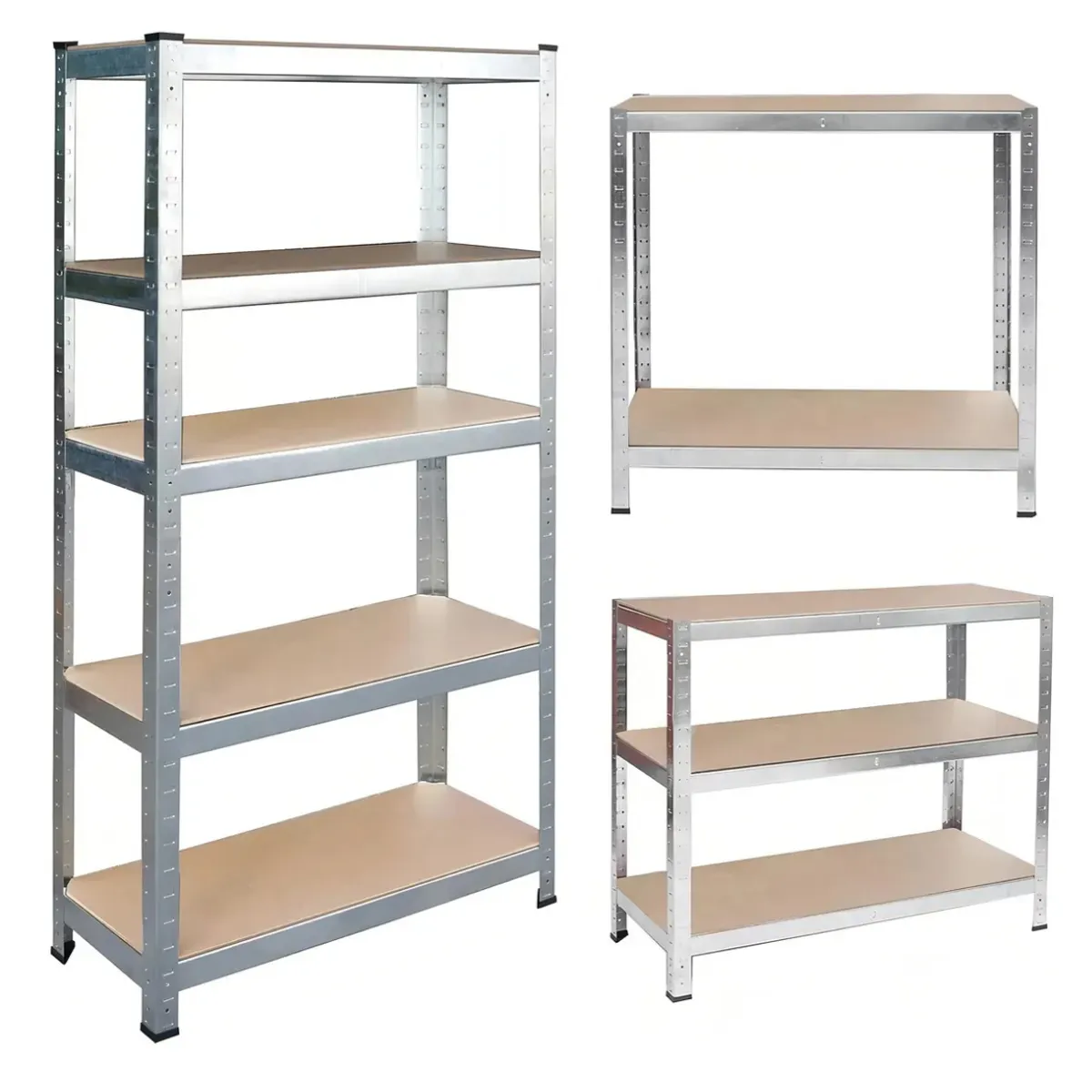 GENERICO - Estante Metálico 180cm X 90cm X 40cm Facil Ensamblado Multiuso Escritorio Madera Mdf Alta Calidad Repisas Estanterias Organizadoras Organizador Plateado De 5 Niveles, divis