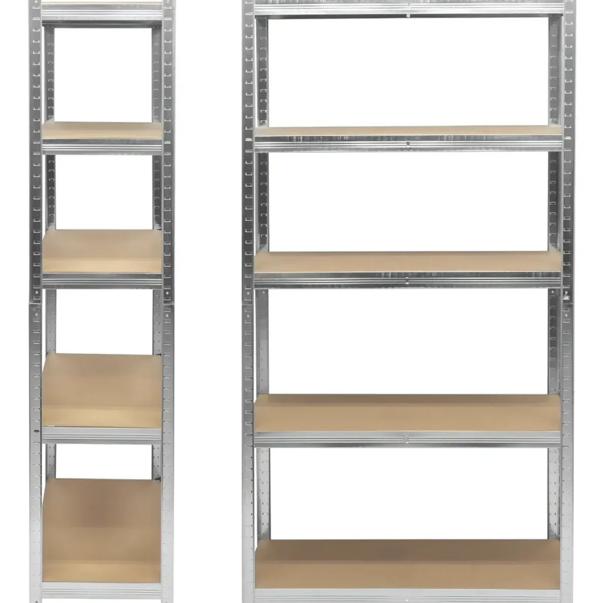 GENERICO - Estante Metálico 180cm X 90cm X 40cm Facil Ensamblado Multiuso Escritorio Madera Mdf Alta Calidad Repisas Estanterias Organizadoras Organizador Plateado De 5 Niveles, divis