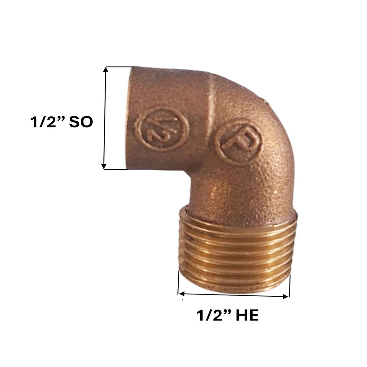 GENERICO - Codo Bronce 12 HE - 12 SO