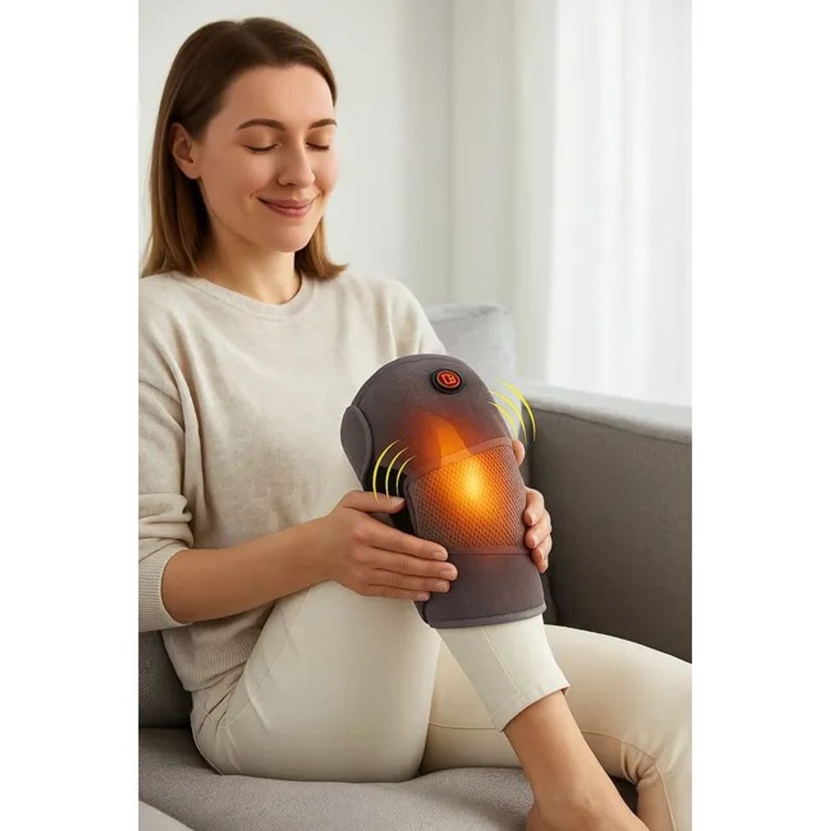 MOVI - Rodillera 3 en 1 Calefacción, Vibración y Masaje adiós Dolores