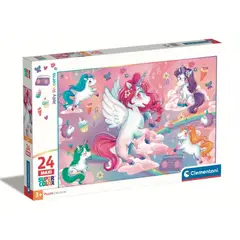 CLEMENTONI - Puzzle 24 piezas Unicornios Maxi