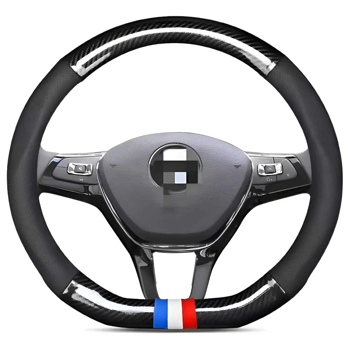 GENERICO - Funda Cubre Volante Deportivo Tipo D Eco Cuero 38c Sport