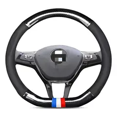 GENERICO - Funda Cubre Volante Deportivo Tipo D Eco Cuero 38c Sport