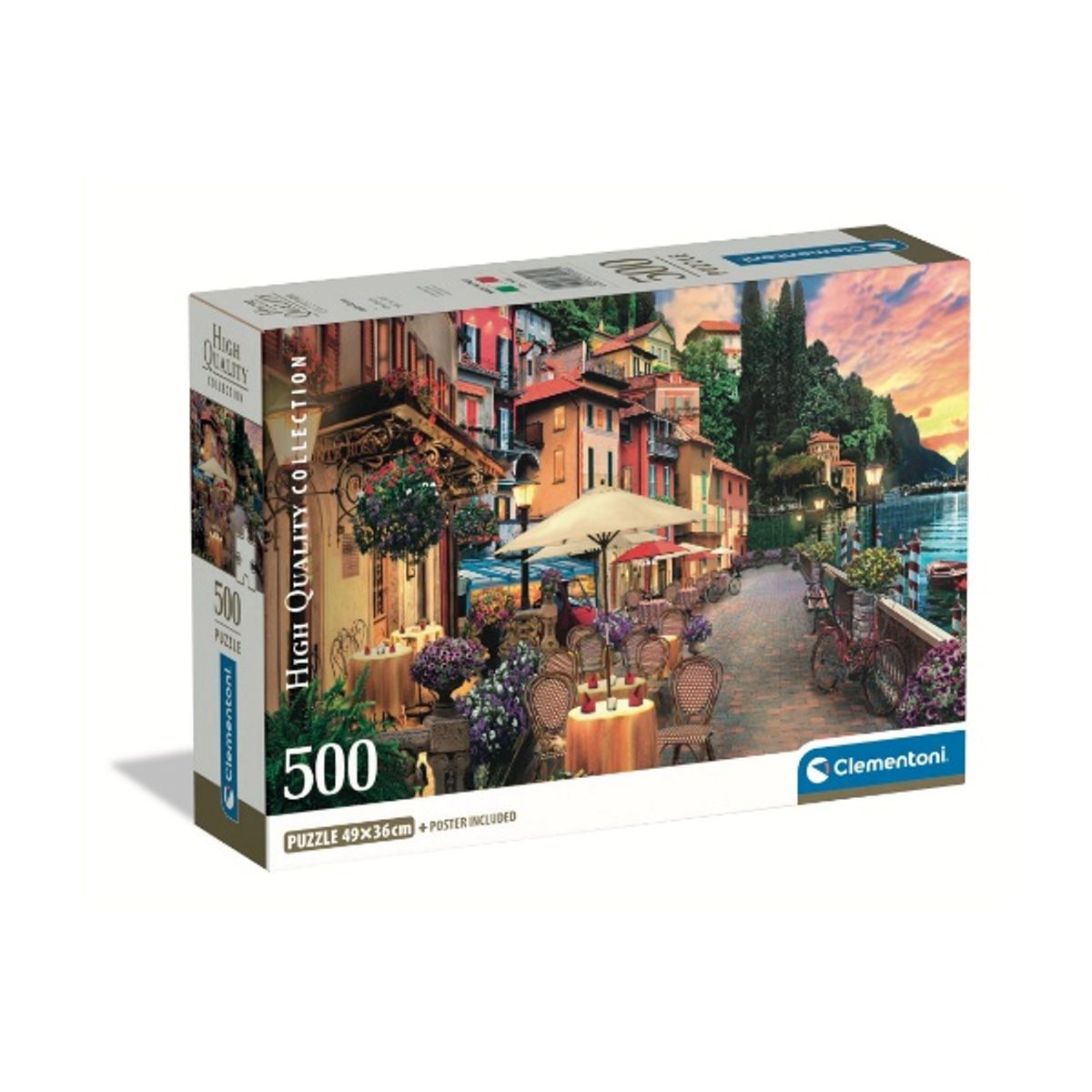 CLEMENTONI - Puzzle 500 piezas Lago Como Compact