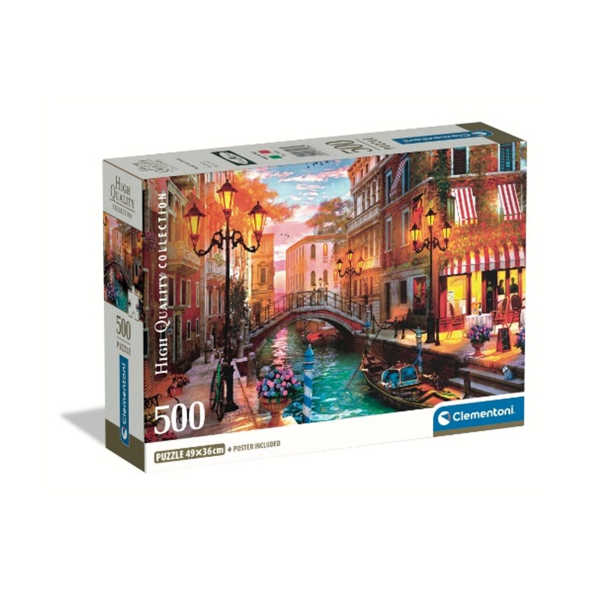 CLEMENTONI - Puzzle 500 piezas Atardecer en Venecia Compact