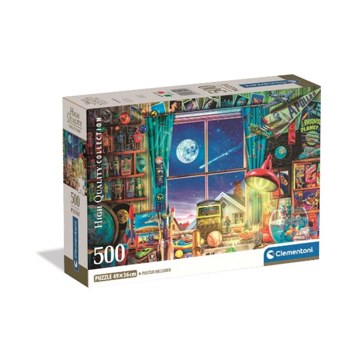 CLEMENTONI - Puzzle 500 piezas La Luna Compact
