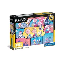 CLEMENTONI - Puzzle 1000 piezas Snoopy Pastel Compact