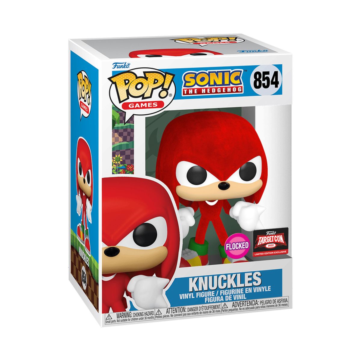 FUNKO - Funko Pop Sonic – Knuckles Flocked 854 + Protector