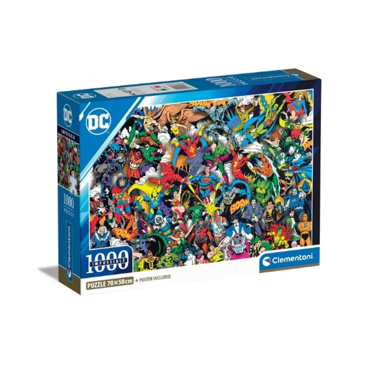 CLEMENTONI - Puzzle 1000 piezas Heroes DC Comics Compact