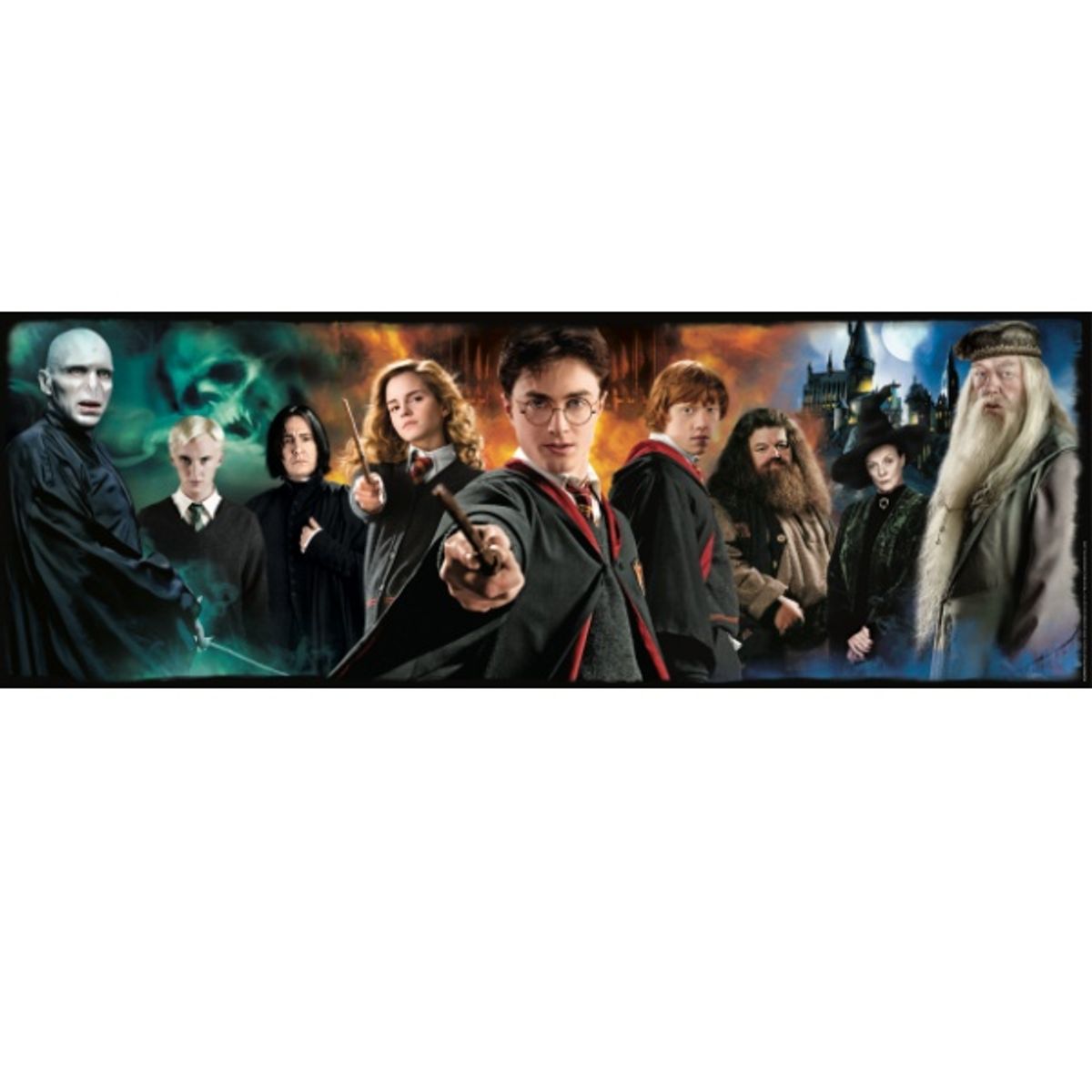 CLEMENTONI - Puzzle 1000 piezas  Panorama Harry Potter Personajes Compact