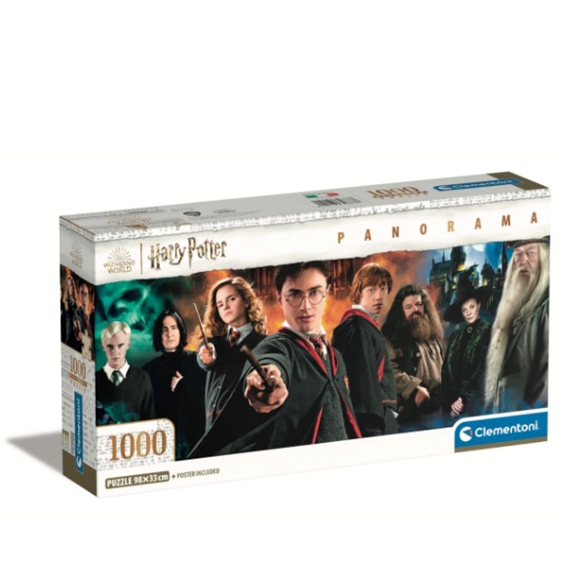 CLEMENTONI - Puzzle 1000 piezas  Panorama Harry Potter Personajes Compact