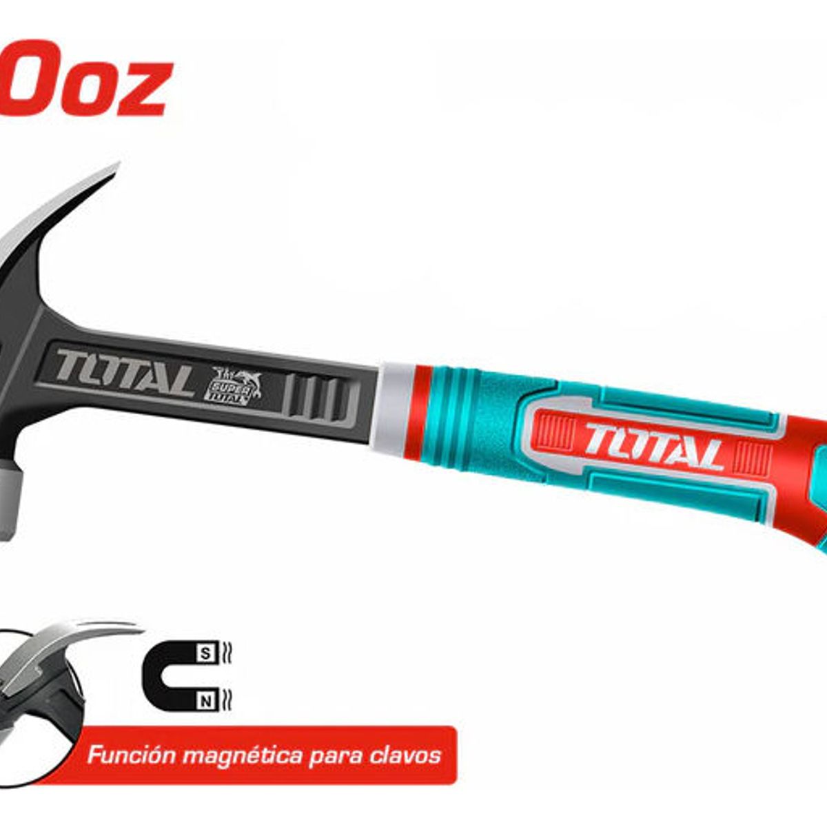 TOTAL - Martillo Carpintero Forjado 20oz Con Iman Total