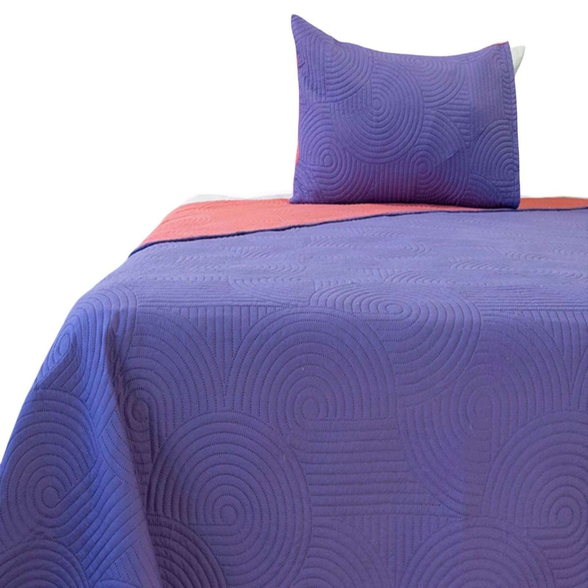 DORAL - Cubrecama Colcha Quilt Bicolor plaza y media Doral