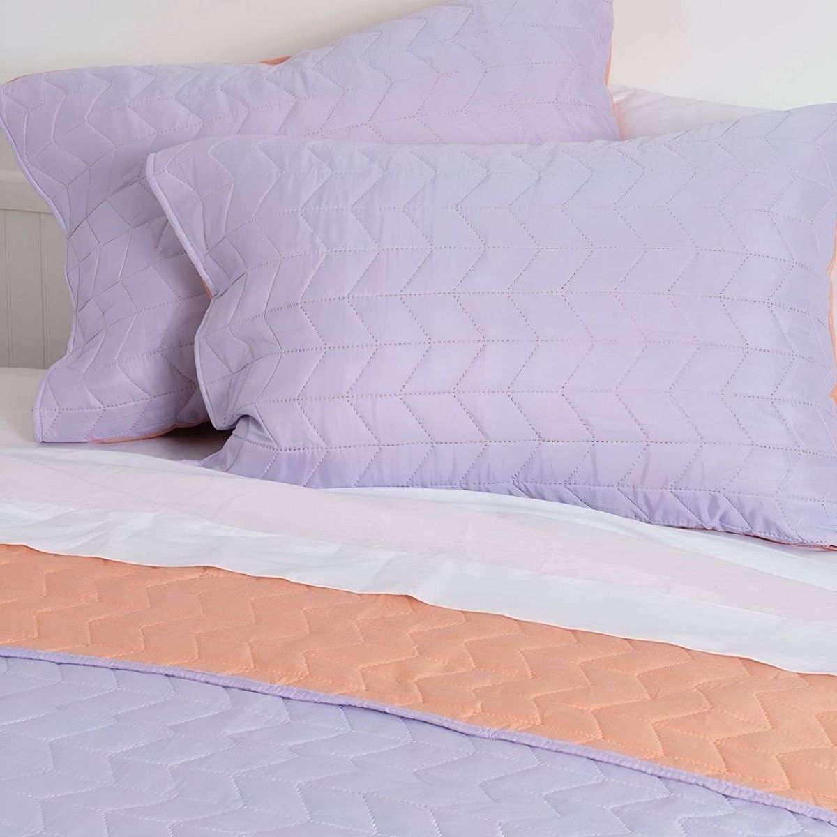 MASHINI - Cubrecama Colcha Quilt Bicolor 2 plazas Mashini