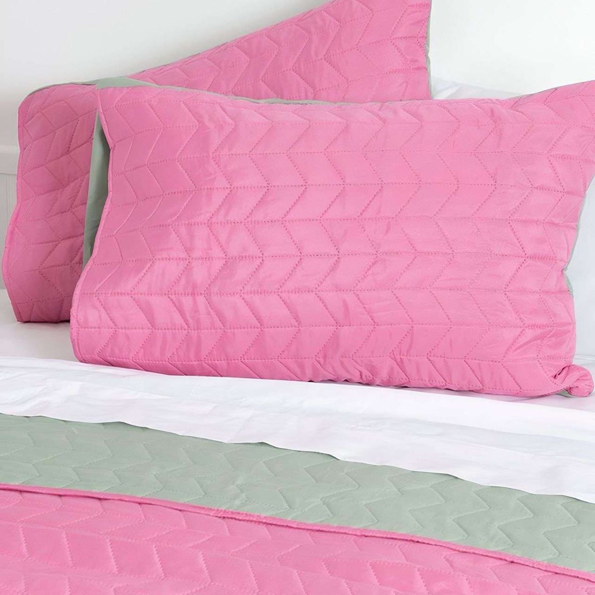 MASHINI - Cubrecama Colcha Quilt Bicolor 2 plazas Mashini