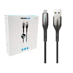 TECNOLAB - Cable USB-A a Lightning 5A 1 Metro Carga Súper Rápida – Negro