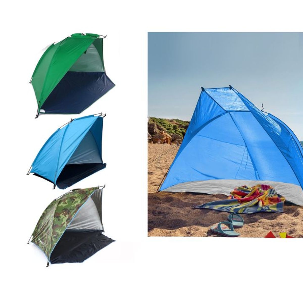 GENERICO - Carpa Media Para Viento 220x110x120cm - Color Verde