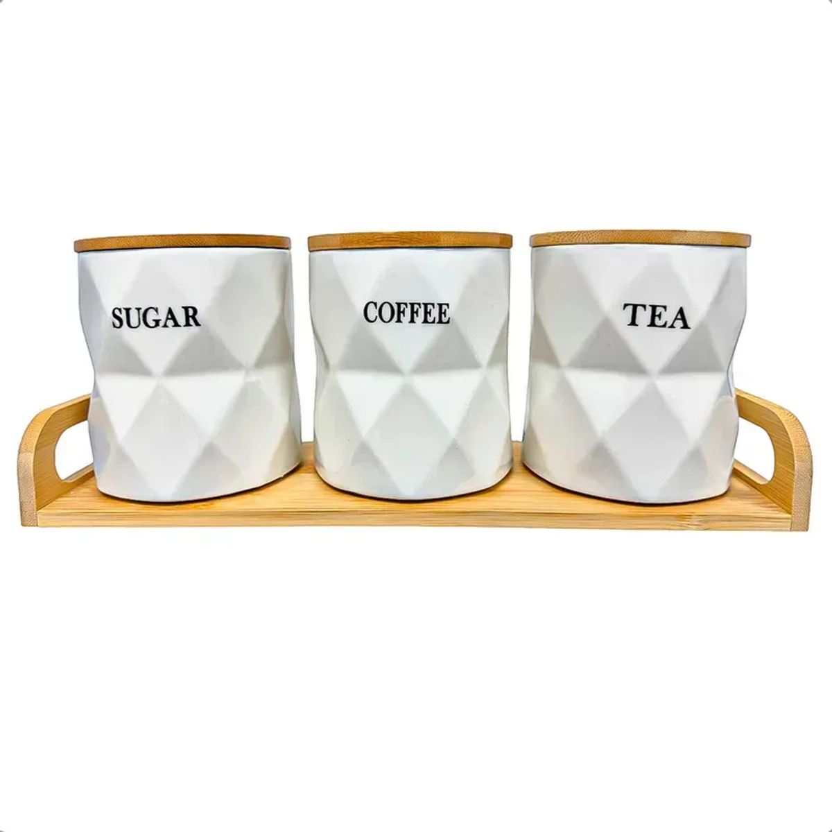 GENERICO - Set 3 Contenedores Herméticos Frascos Cerámicos Para Alimentos