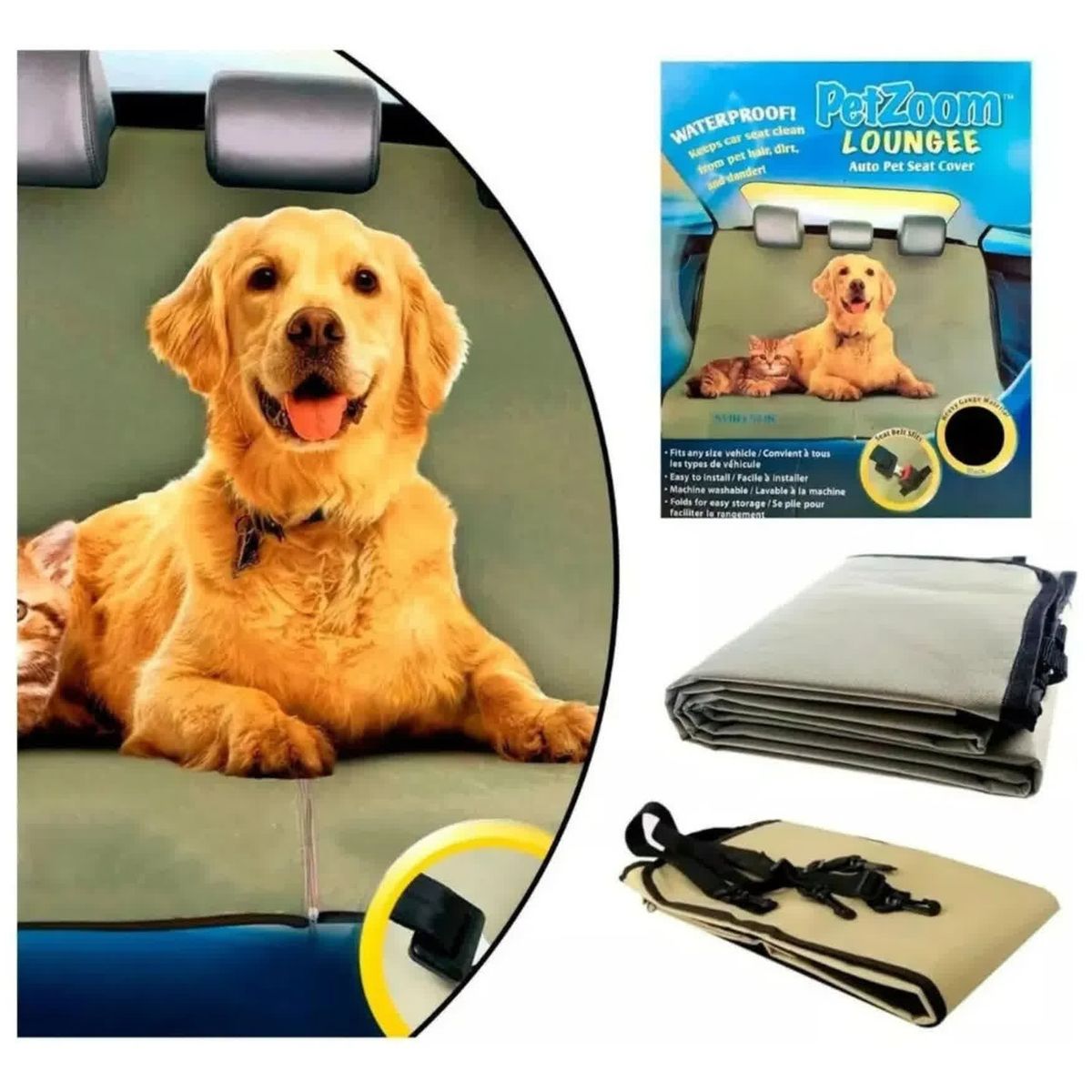 MOVI - FUNDA CUBRE ASIENTO PARA MASCOTAS 2 PLAZAS