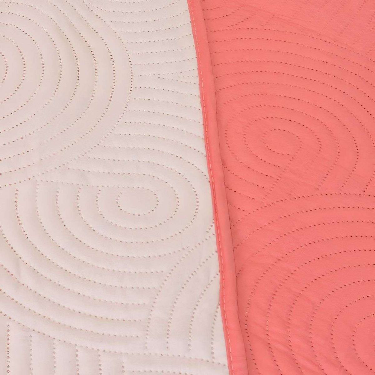 DORAL - Cubrecama Colcha Quilt Hotpress Liso Bicolor 2 Plazas Doral