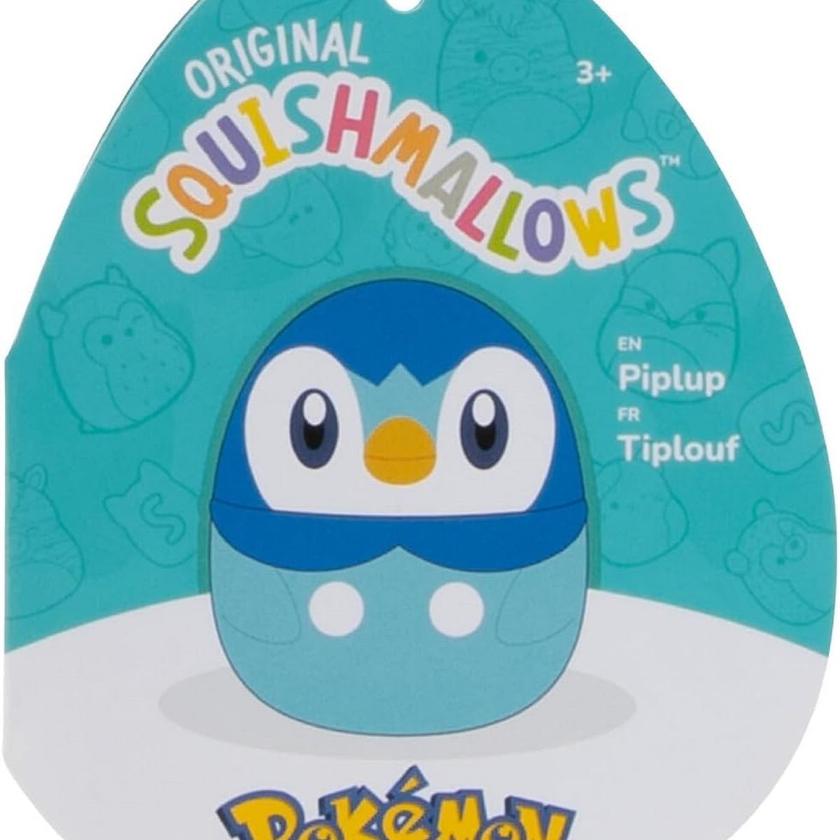 POKEMON - Peluche Pokemon Piplup Squishmallows Juguete Original 25 cm