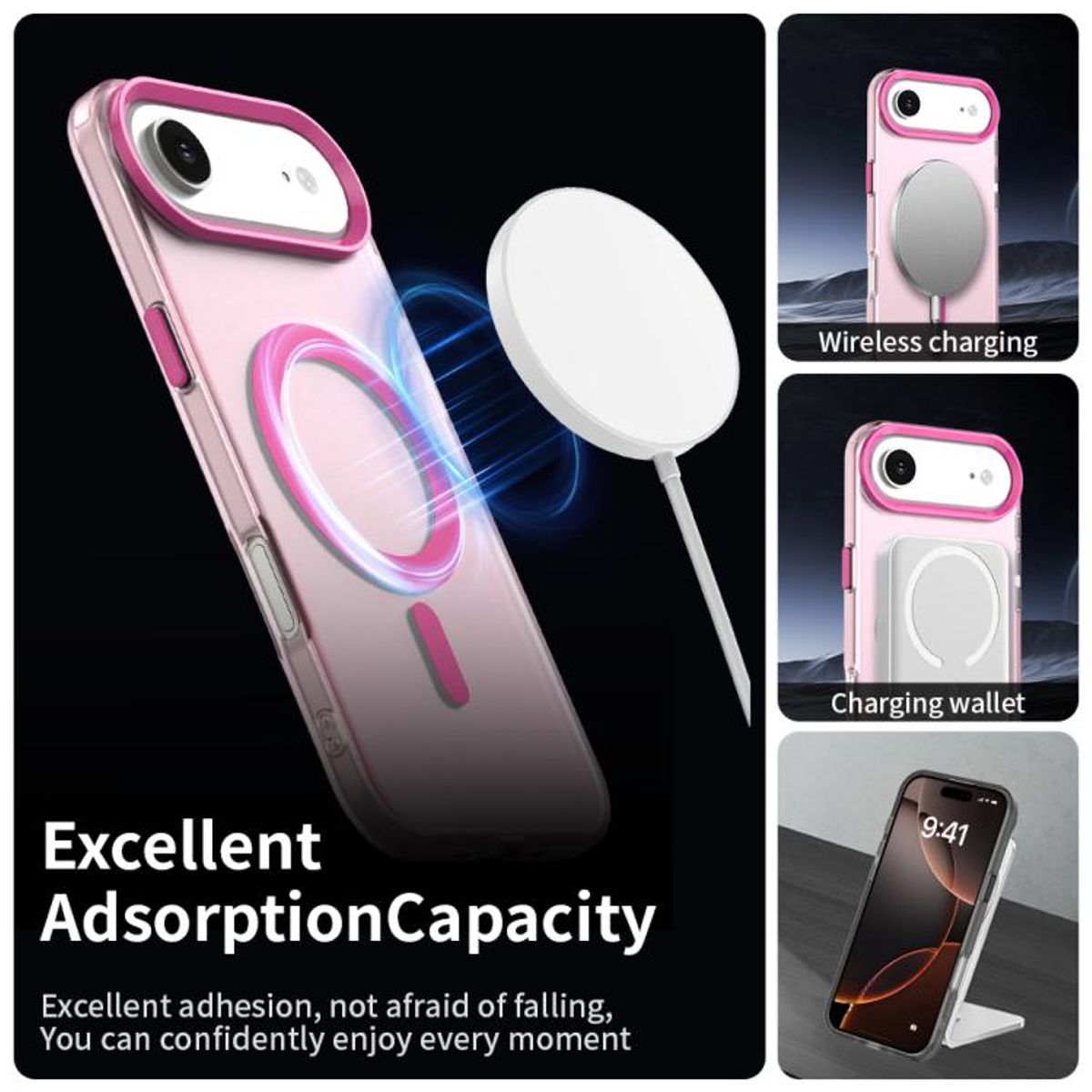 GENERICO - Carcasa para iPhone 17 Air Compatible Carga Magnética - Rosa